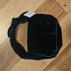 J Crew Green Velvet Clutch